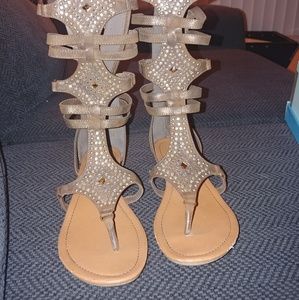 Womens jeweled sandal